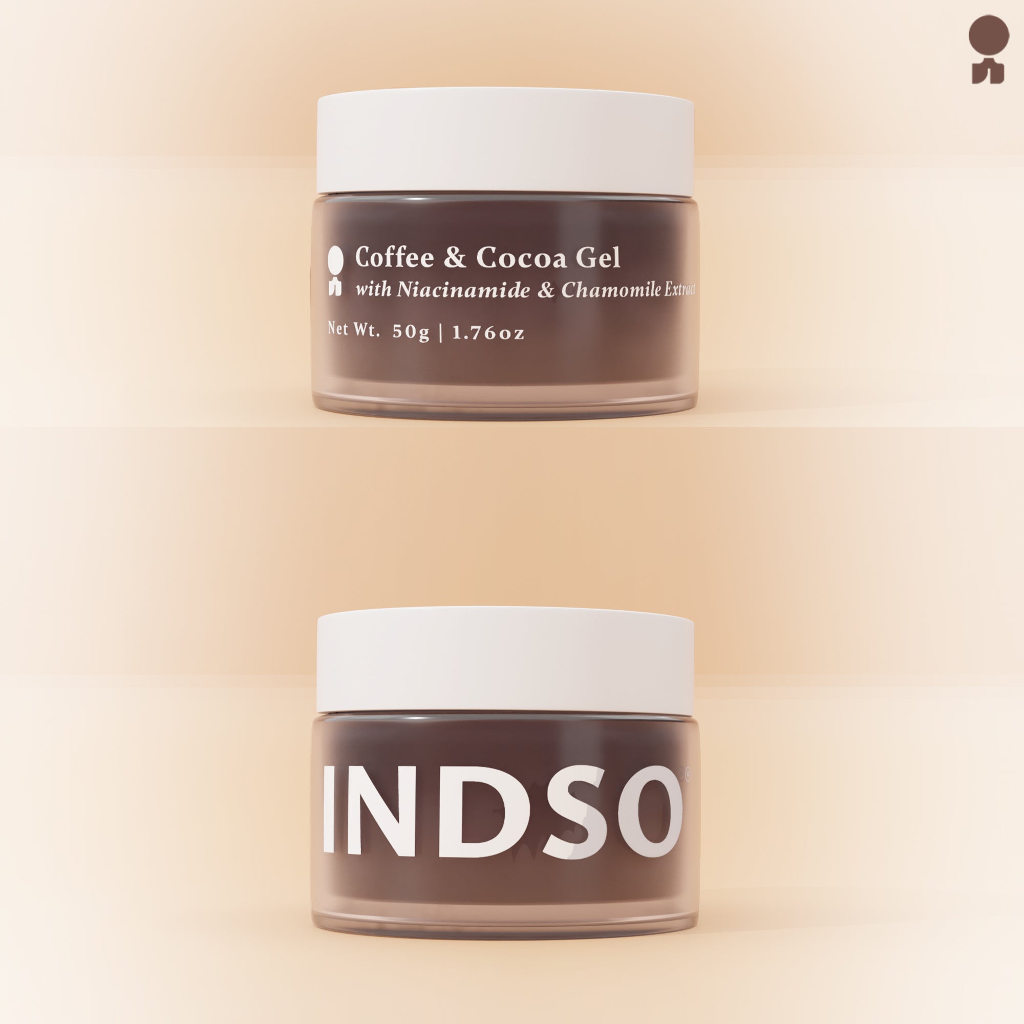 Coffee & Cocoa Gel with Niacinamide & Chamomile Extract