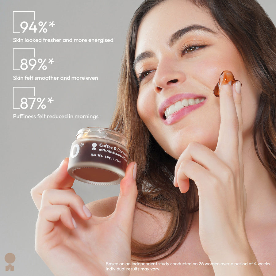 Coffee & Cocoa Gel with Niacinamide & Chamomile Extract