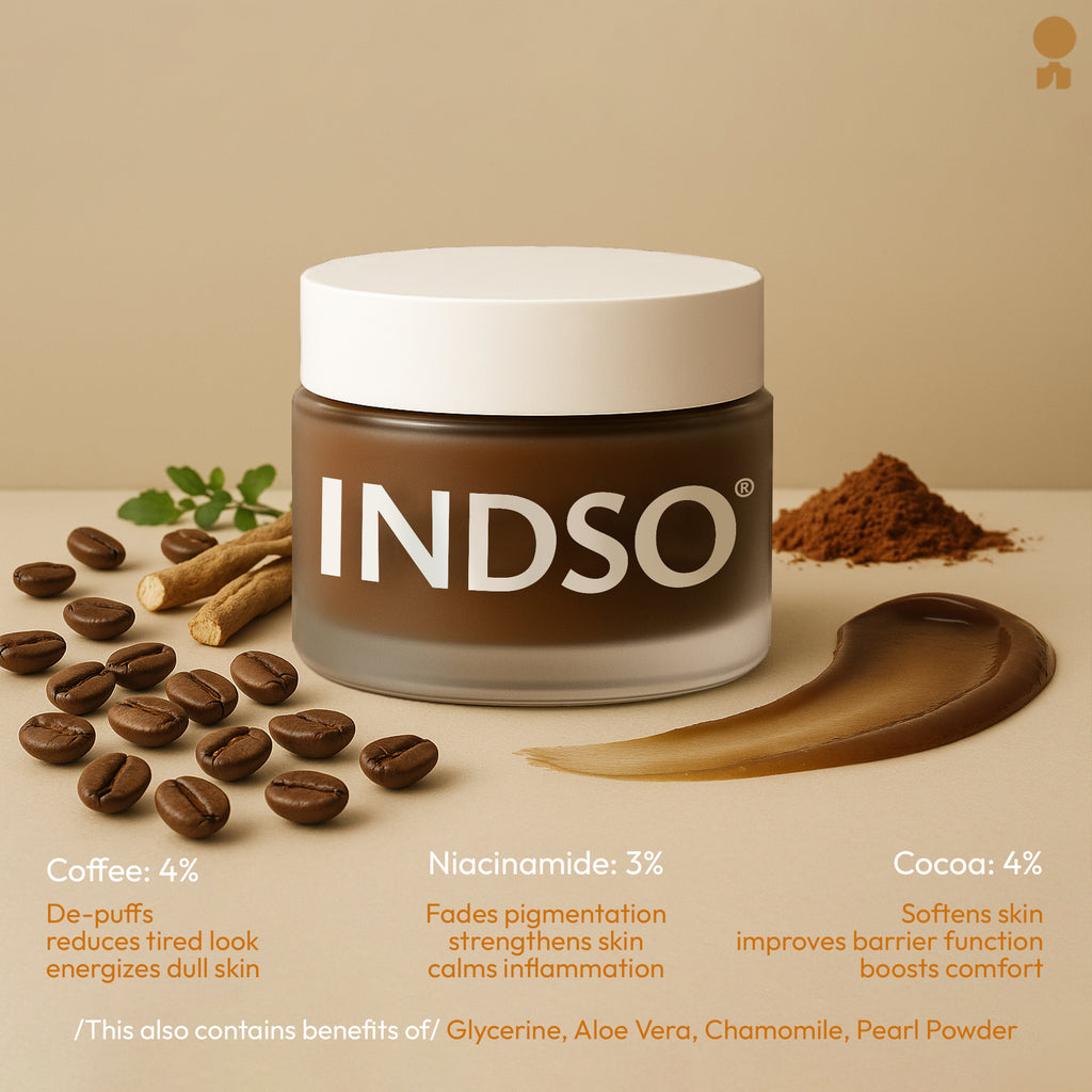Coffee & Cocoa Gel with Niacinamide & Chamomile Extract
