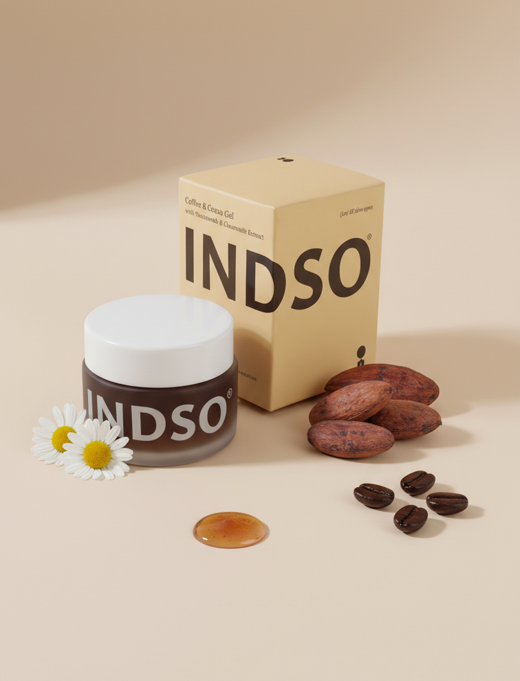 Coffee & Cocoa Gel with Niacinamide & Chamomile Extract